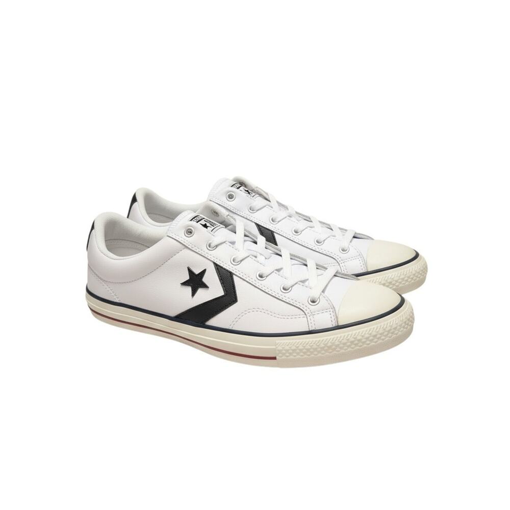 Converse Star Player EV Leather White/Black Men's Shoes Size 12